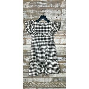 Wonder Nation Kids M‎ 7/8 Plaid Brown/white Dress W/ Tag